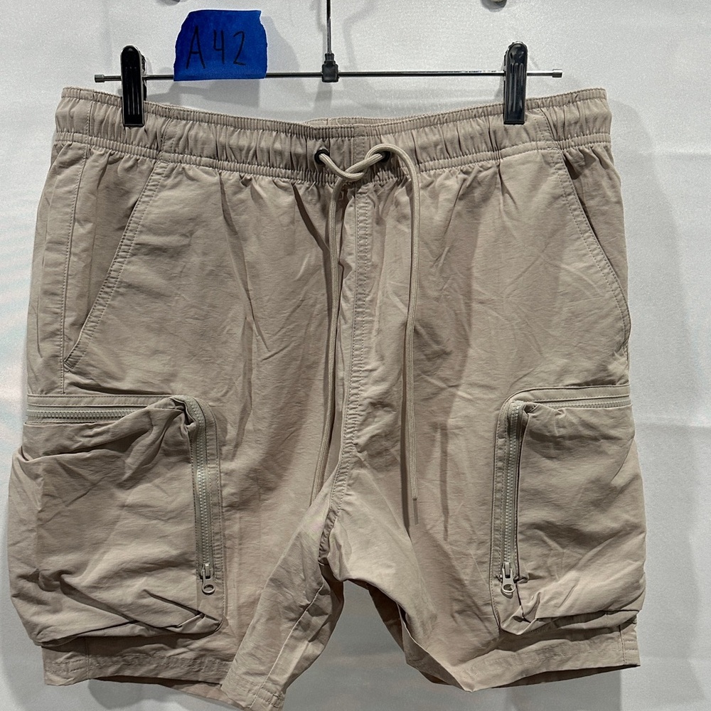 PacSun Khaki Cargo Shorts with Zipper Details